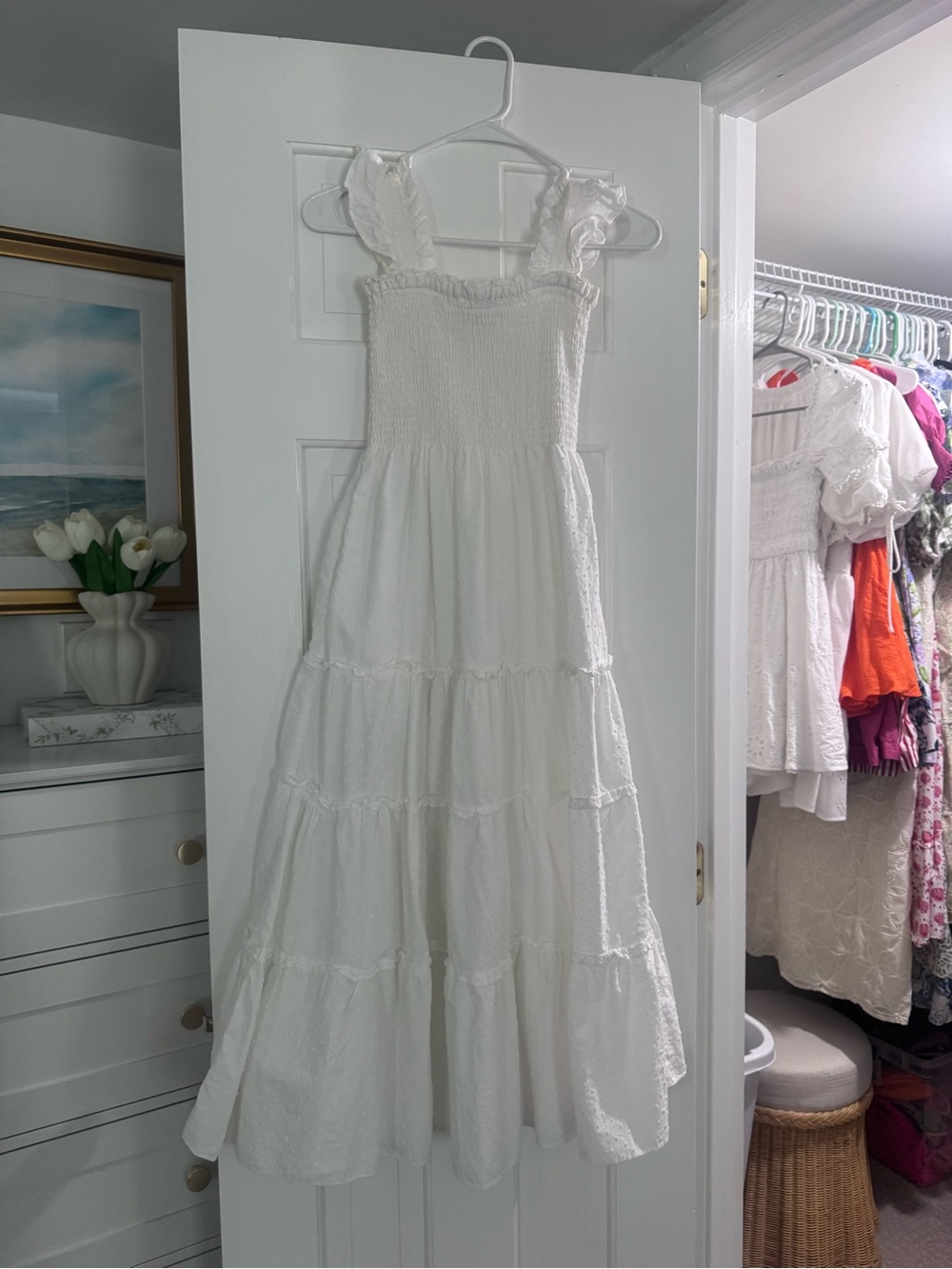 White Ruffle Strap Maxi Dress - Elegant Summer Dress